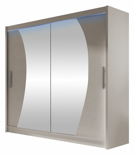 Gardróbszekrény Closico Pallor IX, Laminált forgácslap, 215x180x58cm, Kasmír