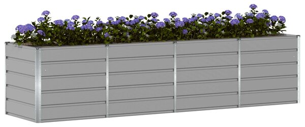 VidaXL Növénytartó Világosszürke 320 x 80 x 75 cm Acél