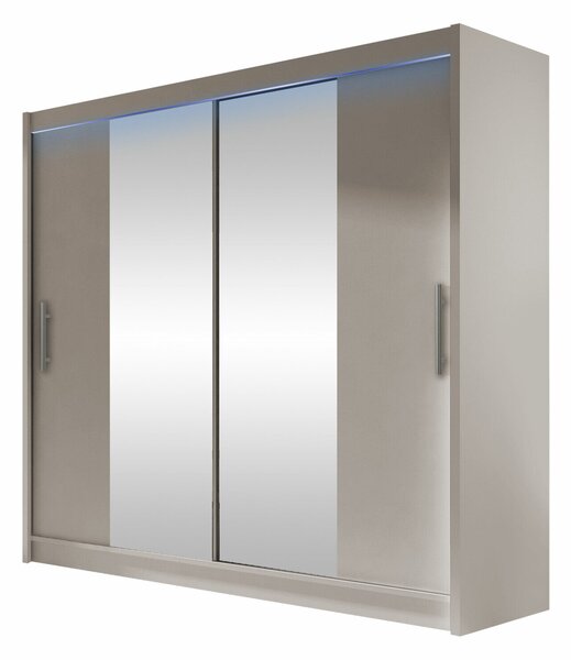 Gardróbszekrény Closico Pallor II, Laminált forgácslap, 215x180x58cm, Kasmír