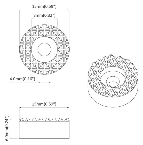 VidaXL Szék láb padló védők 18000 db Átlátszó Ø 15 x 16 mm PVC