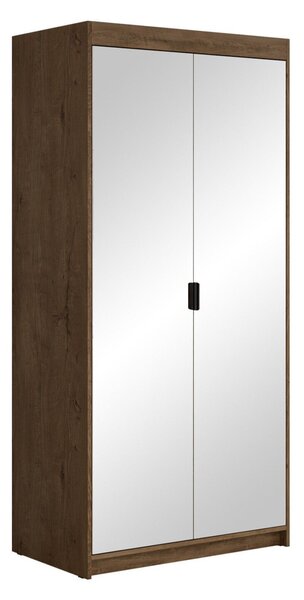 Gardróbszekrény Novduni 114, Laminált forgácslap, 191x90x53cm, Lefkas tölgy