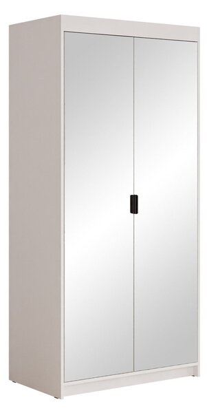 Gardróbszekrény Novduni 114, Laminált forgácslap, 191x90x53cm, Fehér