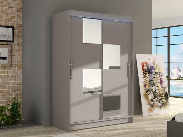 Gardróbszekrény Closico Pacron III, Laminált forgácslap, 200x120x58cm, Kasmír