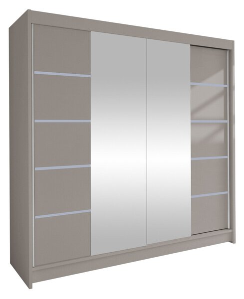 Gardróbszekrény Closico Cavaris V, Laminált forgácslap, 215x180x58cm, Kasmír