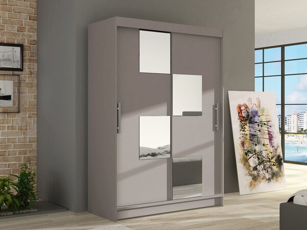 Gardróbszekrény Closico Pacron III, Laminált forgácslap, 200x120x58cm, Kasmír