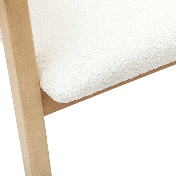 VidaXL Étkező Székek 2 pcs Természetes 54 x 57 x 73 cm Tömör Gumi Fa