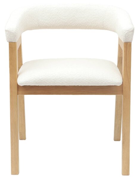 VidaXL Étkező Székek 2 pcs Természetes 54 x 57 x 73 cm Tömör Gumi Fa