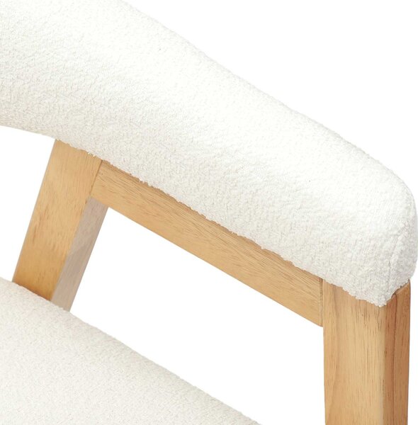 VidaXL Étkező Székek 2 pcs Természetes 54 x 57 x 73 cm Tömör Gumi Fa