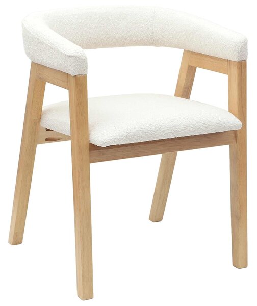 VidaXL Étkező Székek 2 pcs Természetes 54 x 57 x 73 cm Tömör Gumi Fa