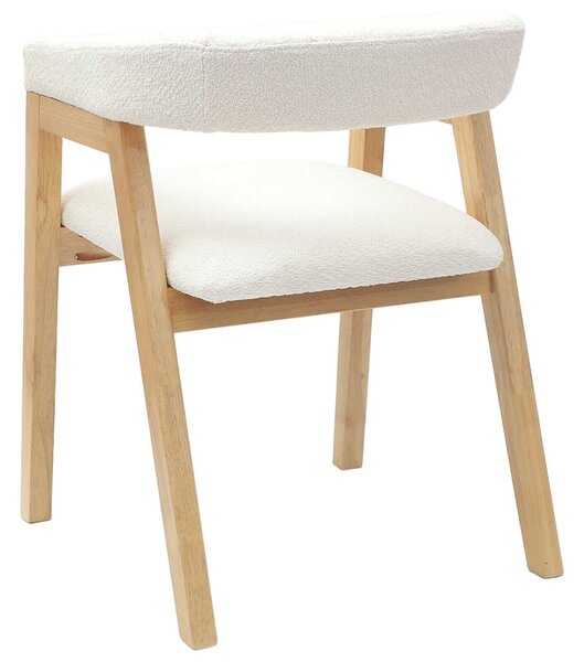 VidaXL Étkező Székek 2 pcs Természetes 54 x 57 x 73 cm Tömör Gumi Fa