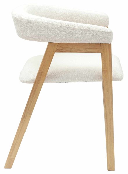 VidaXL Étkező Székek 2 pcs Természetes 54 x 57 x 73 cm Tömör Gumi Fa
