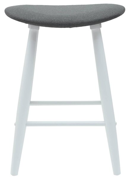 VidaXL Étkező Székek 2 db Tömör Gumi Fa Fehér 46 x 37 x 63 cm