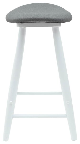 VidaXL Étkező Székek 2 db Tömör Gumi Fa Fehér 46 x 37 x 63 cm