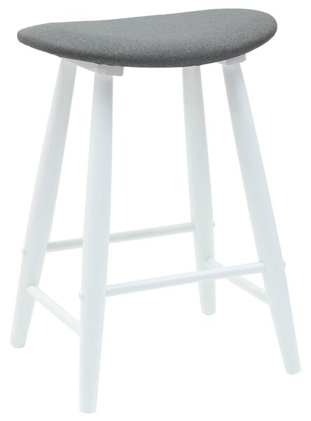 VidaXL Étkező Székek 2 db Tömör Gumi Fa Fehér 46 x 37 x 63 cm