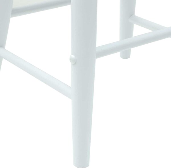 VidaXL Étkező Székek 2 pcs Fehér 46 x 37 x 63 cm Tömör Gumi Fa