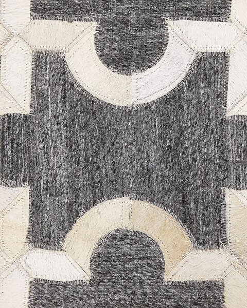 Szőnyeg YEDISU Sötétszürke 140 x 200 cm Bőr