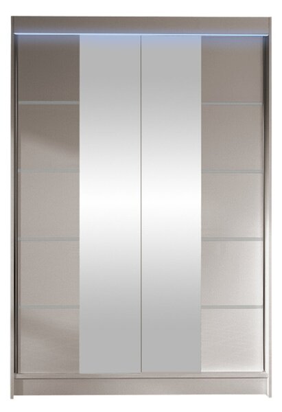 Gardróbszekrény Closico Salvor V, Laminált forgácslap, 200x120x58cm, Kasmír