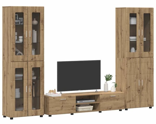 VidaXL TV szekrény garnitúra FLORIN 3 db Artisan tölgy Szerelt Fa