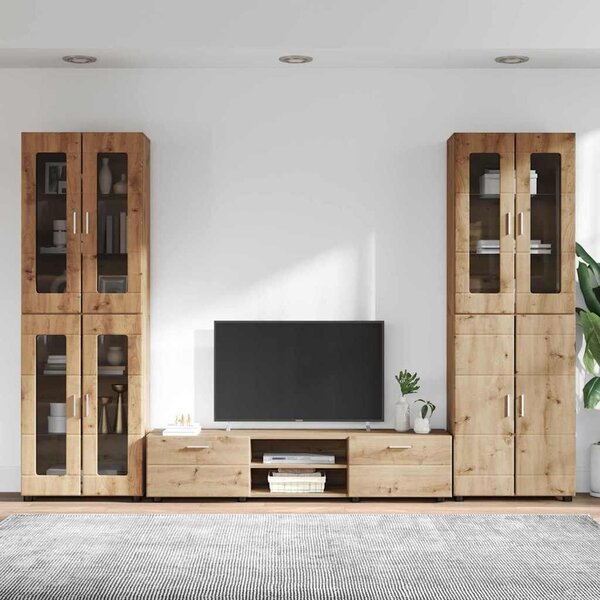 VidaXL TV szekrény garnitúra FLORIN 3 db Artisan tölgy Szerelt Fa