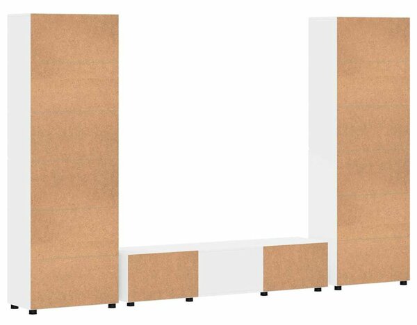 VidaXL TV szekrény garnitúra FLORIN 3 db Fehér Szerelt Fa