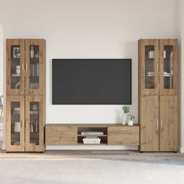 VidaXL TV szekrény garnitúra FLORIN 3 db Artisan tölgy Szerelt Fa