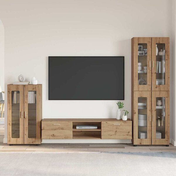VidaXL TV szekrény garnitúra FLORIN 3 db Artisan tölgy Szerelt Fa