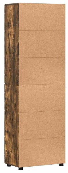 VidaXL Magasfiú FLORIN 60 x 35 x 182 cm Füstölt tölgy Szerelt Fa