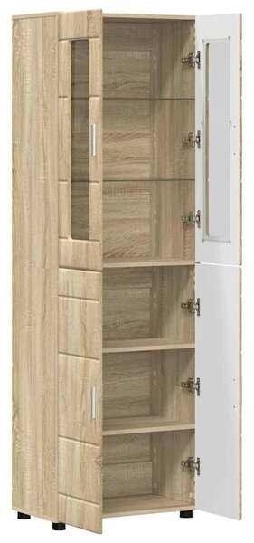 VidaXL Magasfiú FLORIN 60 x 35 x 182 cm Sonoma tölgy Szerelt Fa