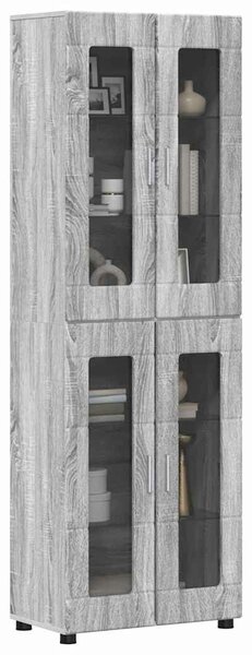 VidaXL Magasfiú FLORIN 60 x 35 x 182 cm Szürke Sonoma Szerelt Fa