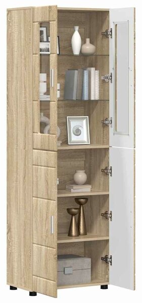 VidaXL Magasfiú FLORIN 60 x 35 x 182 cm Sonoma tölgy Szerelt Fa