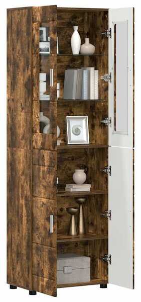 VidaXL Magasfiú FLORIN 60 x 35 x 182 cm Füstölt tölgy Szerelt Fa