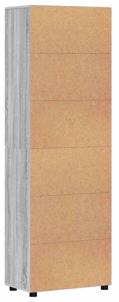 VidaXL Magasfiú FLORIN 60 x 35 x 182 cm Szürke Sonoma Szerelt Fa