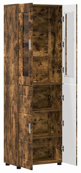 VidaXL Magasfiú FLORIN 60 x 35 x 182 cm Füstölt tölgy Szerelt Fa