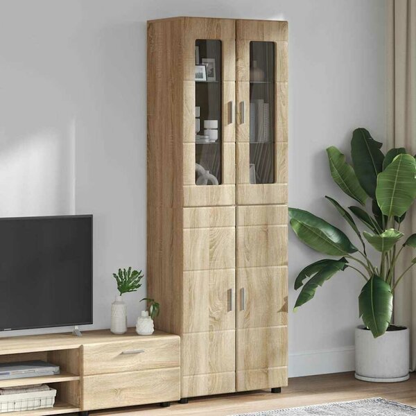 VidaXL Magasfiú FLORIN 60 x 35 x 182 cm Sonoma tölgy Szerelt Fa