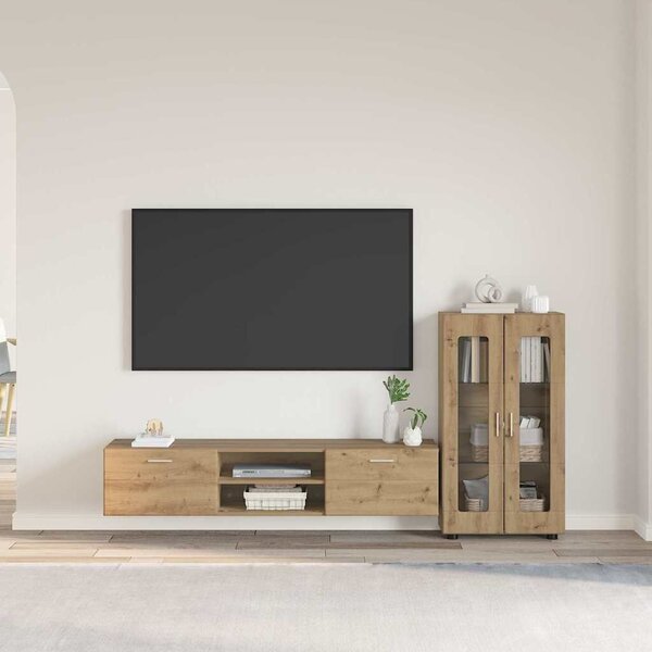 VidaXL TV szekrény garnitúra FLORIN 3 db Artisan tölgy Szerelt Fa