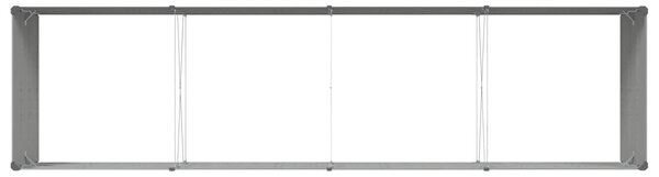 VidaXL Növénytartó Világosszürke 385 x 100 x 45 cm Horganyzott acél
