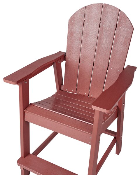 Kerti bárszék ADIRONDACK Szintetikus anyag Piros