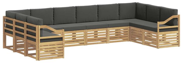 VidaXL Szegmentált kanapé szett 10 pcs Fehér és Antracitszürke