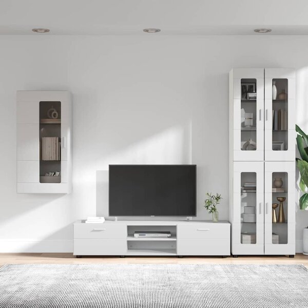 VidaXL TV szekrény garnitúra FLORIN 3 db Fehér Szerelt Fa
