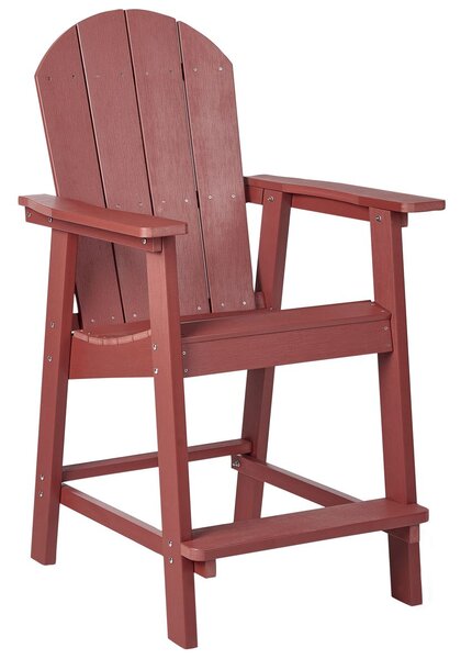 Kerti bárszék ADIRONDACK Szintetikus anyag Piros
