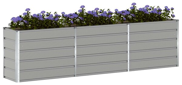 VidaXL Növénytartó Világosszürke 290 x 50 x 75 cm Horganyzott acél