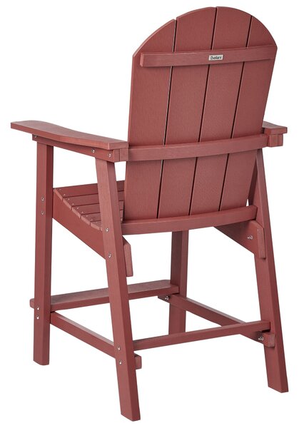 Kerti bárszék ADIRONDACK Szintetikus anyag Piros