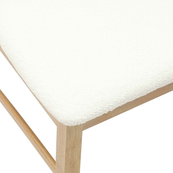 VidaXL Étkező Székek 2 pcs Természetes 43 x 54 x 89 cm Tömör Gumi Fa