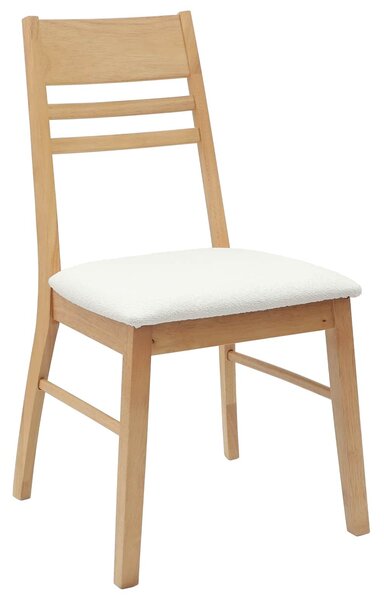 VidaXL Étkező Székek 2 pcs Természetes 43 x 54 x 89 cm Tömör Gumi Fa