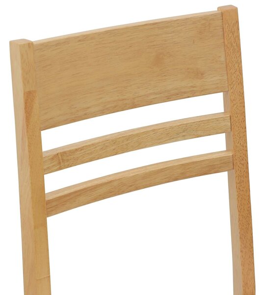 VidaXL Étkező Székek 2 pcs Természetes 43 x 54 x 89 cm Tömör Gumi Fa