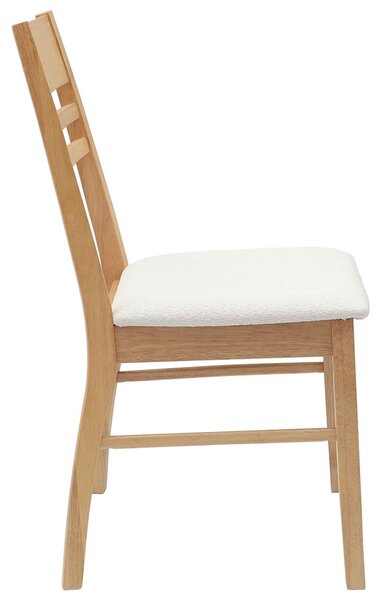 VidaXL Étkező Székek 2 pcs Természetes 43 x 54 x 89 cm Tömör Gumi Fa