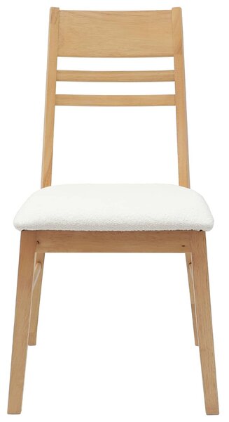 VidaXL Étkező Székek 2 pcs Természetes 43 x 54 x 89 cm Tömör Gumi Fa