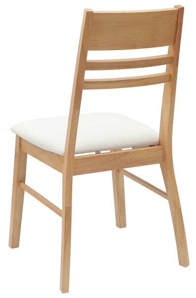 VidaXL Étkező Székek 2 pcs Természetes 43 x 54 x 89 cm Tömör Gumi Fa