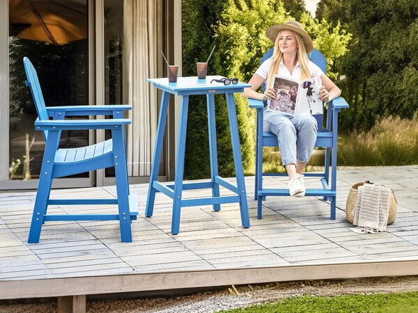 Kerti bárasztal ADIRONDACK 60 cm 59 cm Szintetikus anyag Kék
