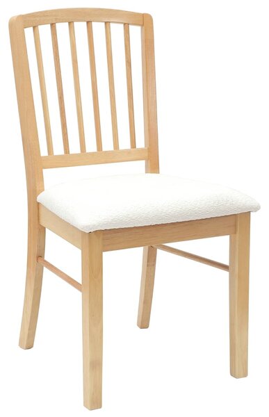 VidaXL Étkező Székek 2 pcs Természetes 50 x 52,5 x 91 cm Tömör Gumi Fa